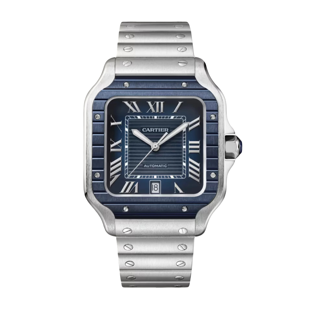 Santos de Cartier Steel Blue Dial