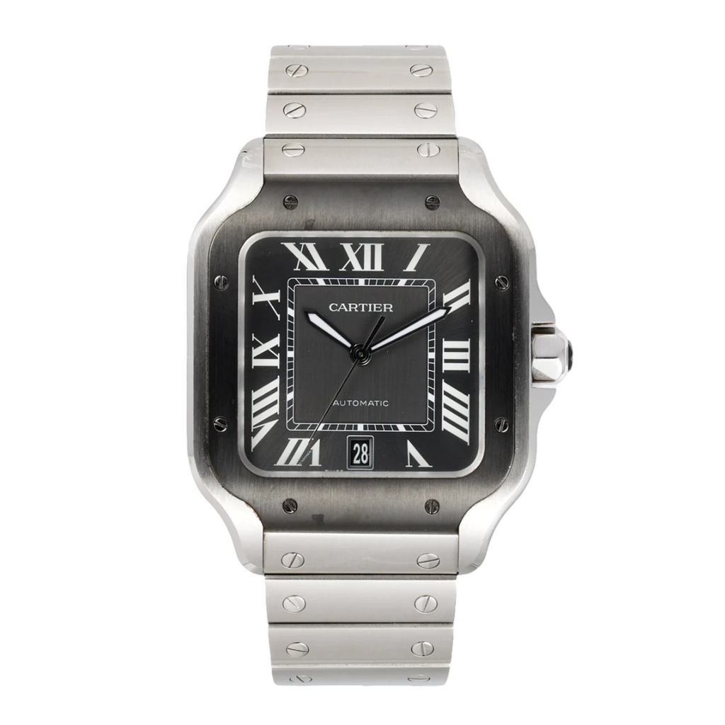 Santos de Cartier Steel Grey Dial