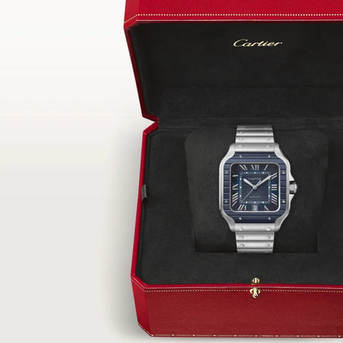 Cartier™ Santos de Cartier Steel Blue Dial