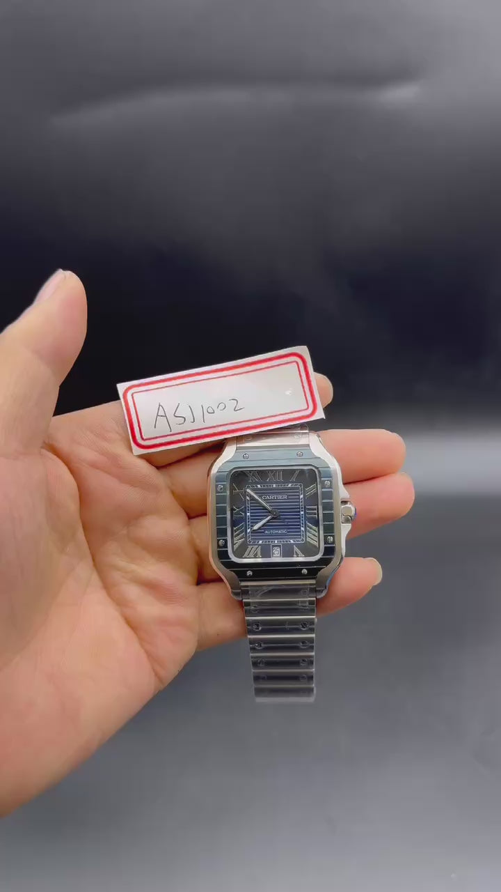 Cartier™ Santos de Cartier Steel Blue Dial